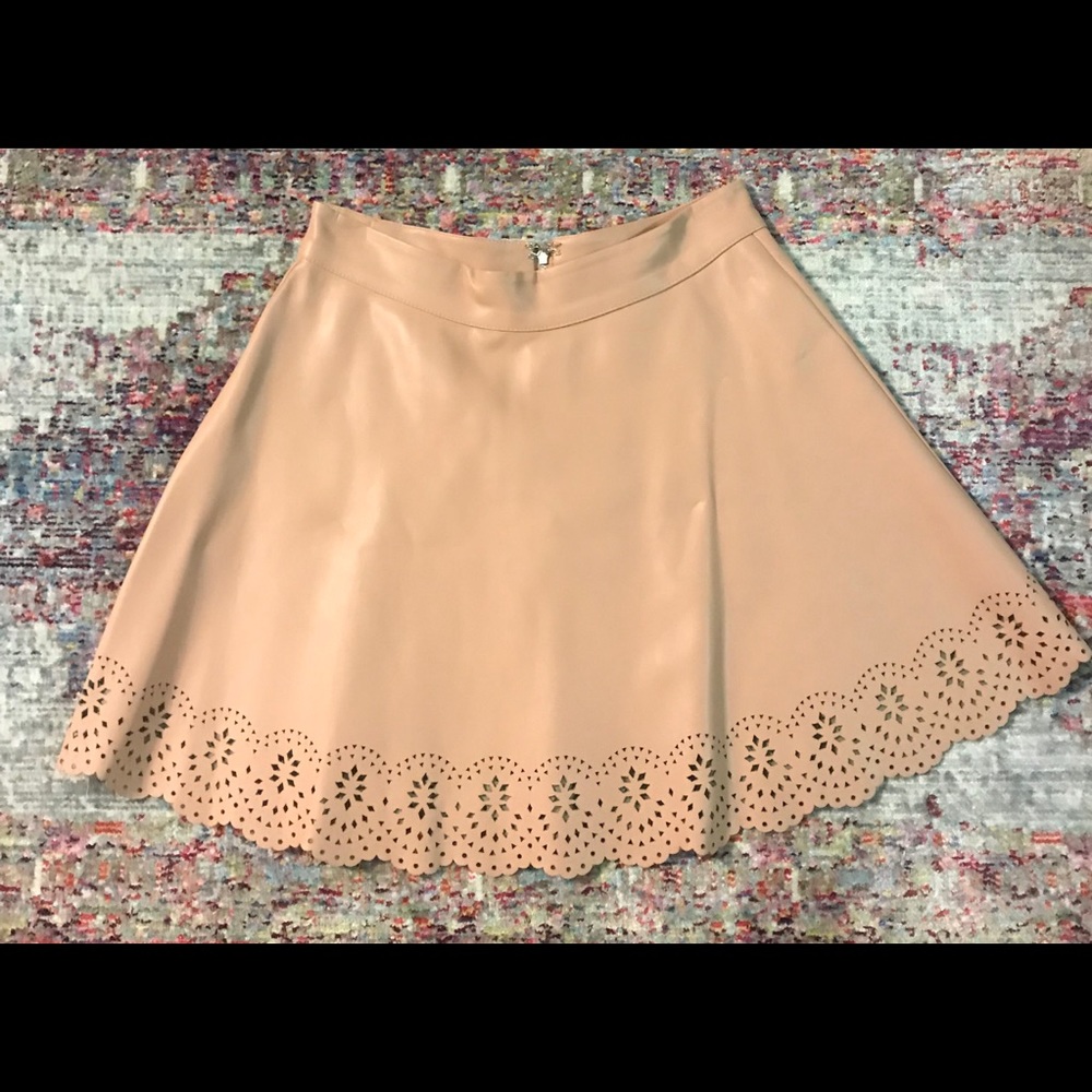 A line  skirt with laser cut outs